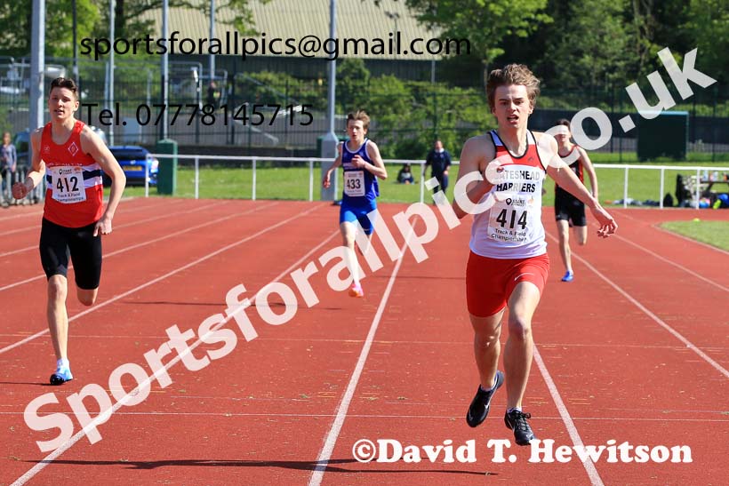 Mens Under-17s 400 metres, 2023 North Eastern Track and Field Champs., Middlesbrough Sports Village, Middlesbrough. Photo: David T. Hewitson/Sports for All Pics